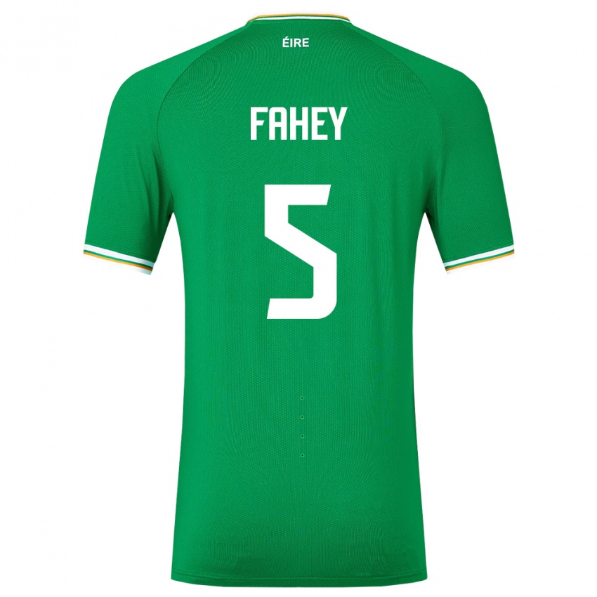 Hombre Camiseta Irlanda Niamh Fahey #5 Verde 1ª Equipación 24-26 La Camisa Argentina