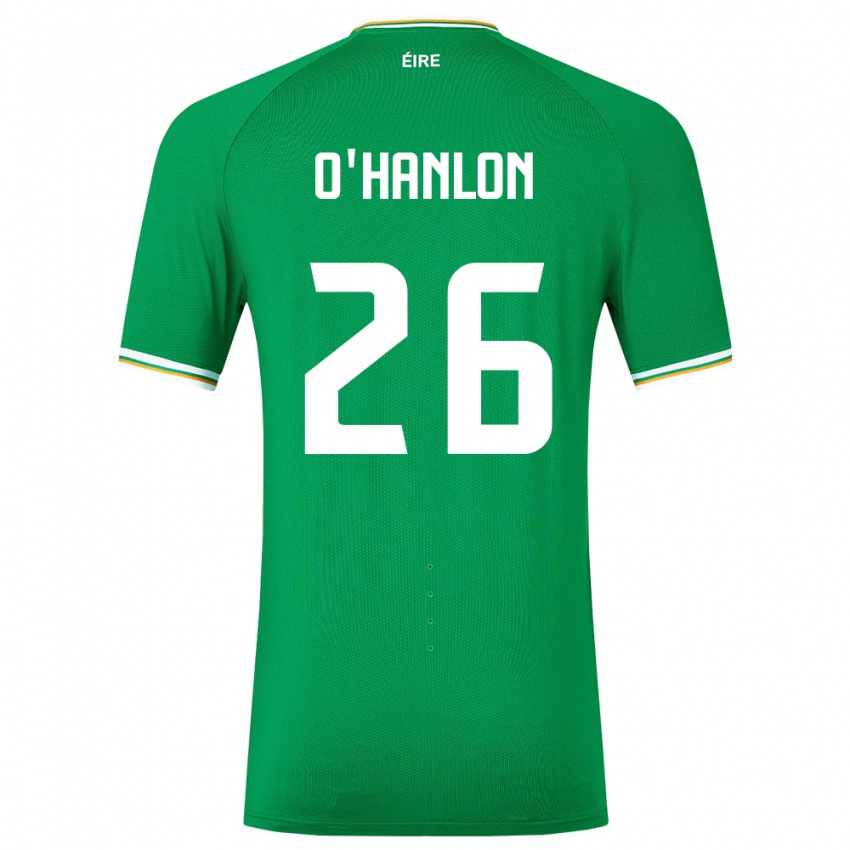 Hombre Camiseta Irlanda Tara O'hanlon #26 Verde 1ª Equipación 24-26 La Camisa Argentina