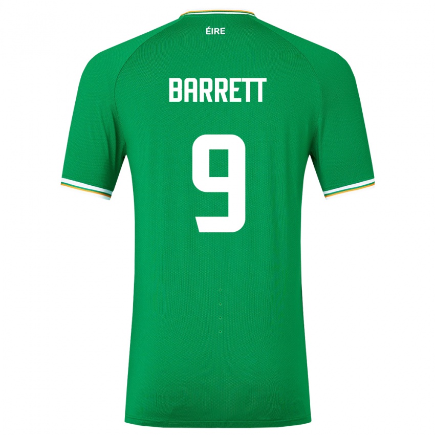 Hombre Camiseta Irlanda Amber Barrett #9 Verde 1ª Equipación 24-26 La Camisa Argentina