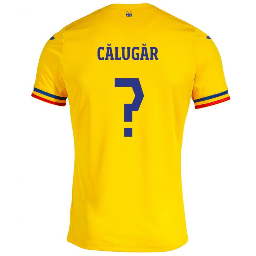 Hombre Camiseta Rumania Răzvan Călugăr #0 Amarillo 1ª Equipación 24-26 La Camisa Argentina