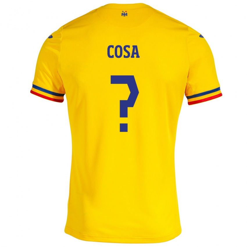 Hombre Camiseta Rumania Tudor Cosa #0 Amarillo 1ª Equipación 24-26 La Camisa Argentina