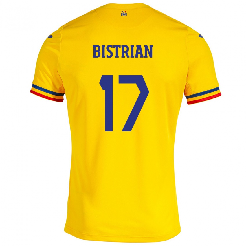 Hombre Camiseta Rumania Claudia Bistrian #17 Amarillo 1ª Equipación 24-26 La Camisa Argentina