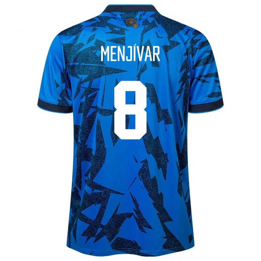 Hombre Camiseta El Salvador Wálter Menjívar #8 Azul 1ª Equipación 24-26 La Camisa Argentina