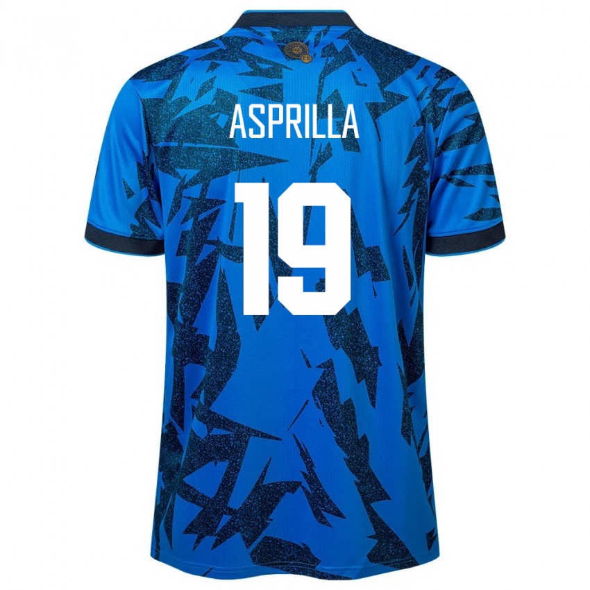 Hombre Camiseta El Salvador Jair Asprilla #19 Azul 1ª Equipación 24-26 La Camisa Argentina