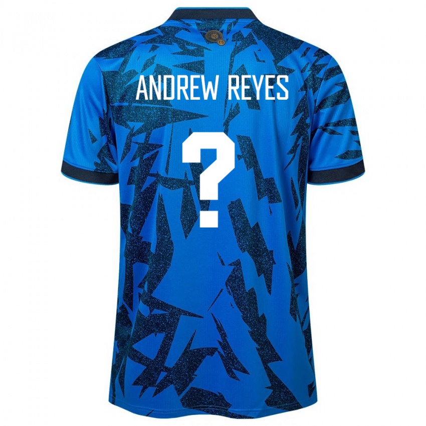 Hombre Camiseta El Salvador Andrew Reyes #0 Azul 1ª Equipación 24-26 La Camisa Argentina