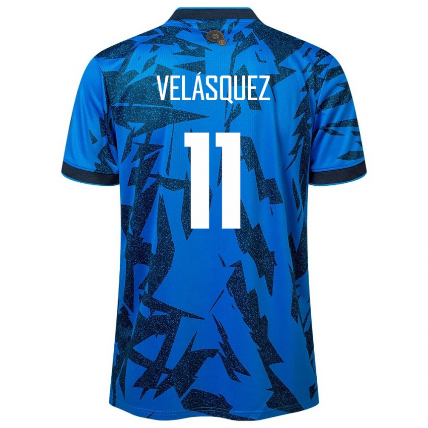 Hombre Camiseta El Salvador Jackeline Velásquez #11 Azul 1ª Equipación 24-26 La Camisa Argentina