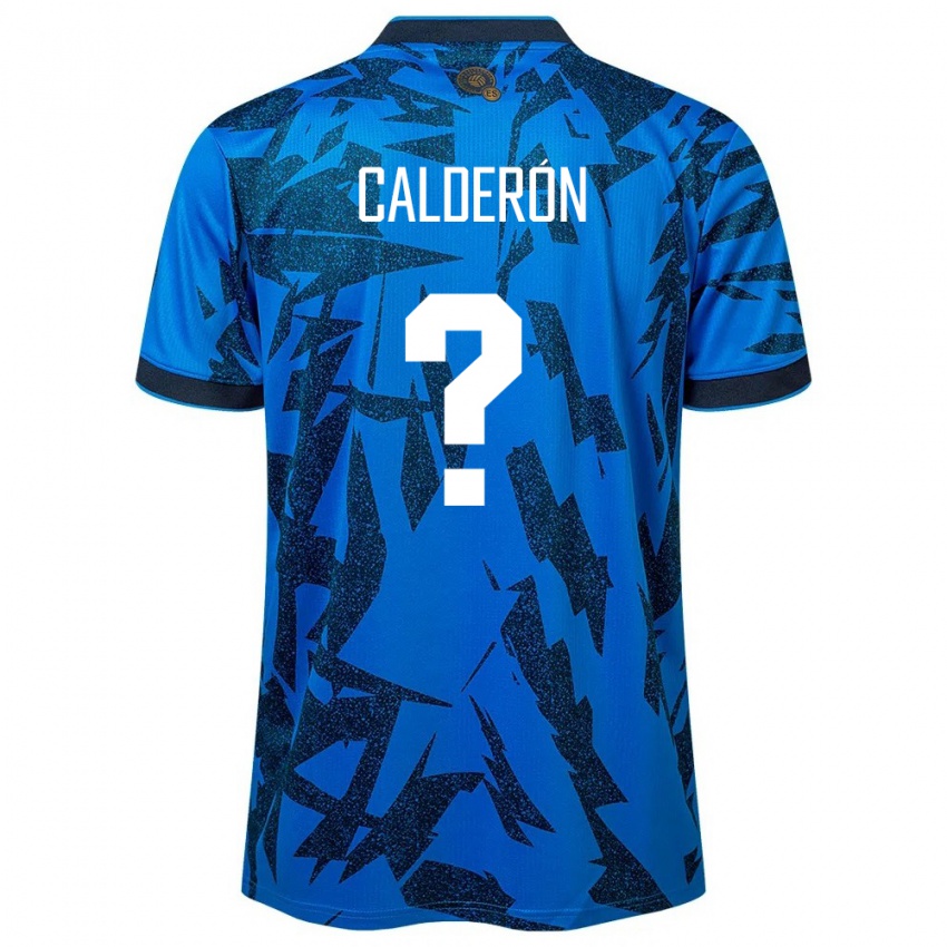 Hombre Camiseta El Salvador Paola Calderón #0 Azul 1ª Equipación 24-26 La Camisa Argentina