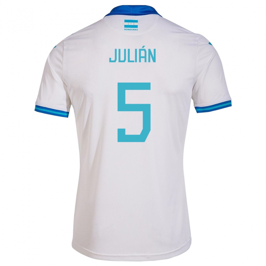 Hombre Camiseta Honduras Julián Martínez #5 Blanco 1ª Equipación 24-26 La Camisa Argentina