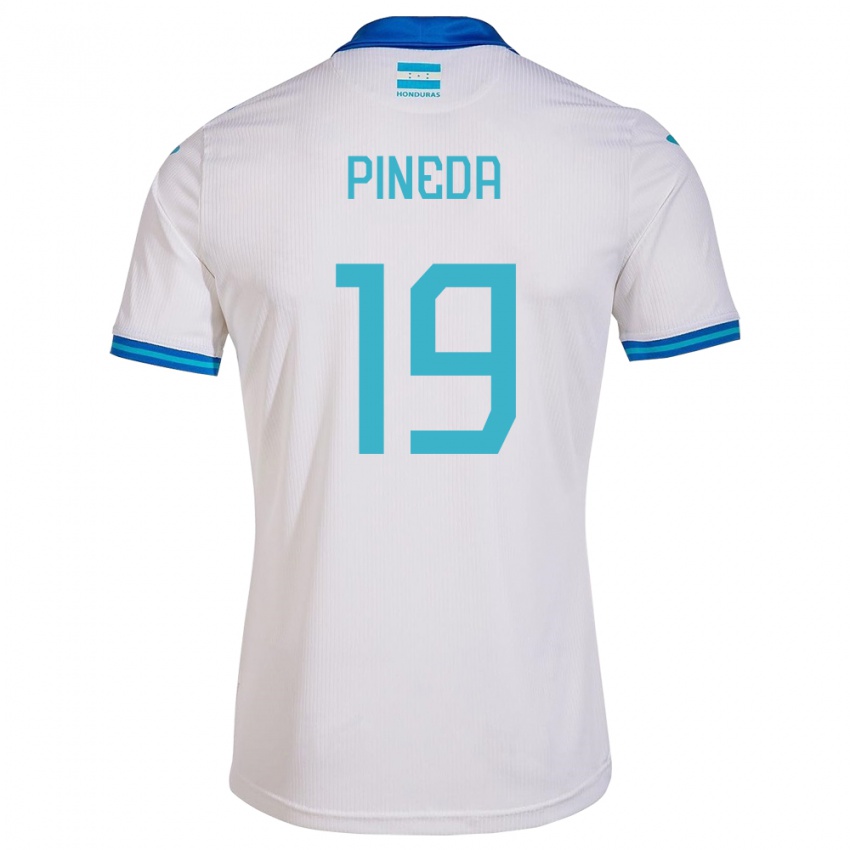 Hombre Camiseta Honduras Carlos Pineda #19 Blanco 1ª Equipación 24-26 La Camisa Argentina