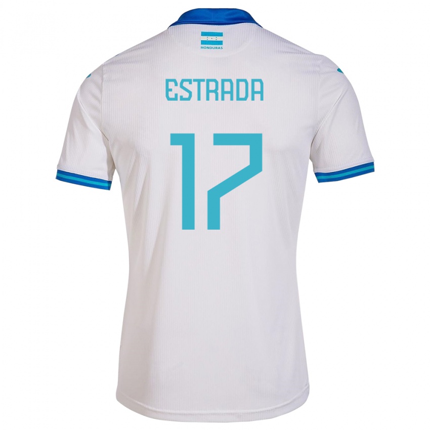 Hombre Camiseta Honduras Saúl Estrada #17 Blanco 1ª Equipación 24-26 La Camisa Argentina