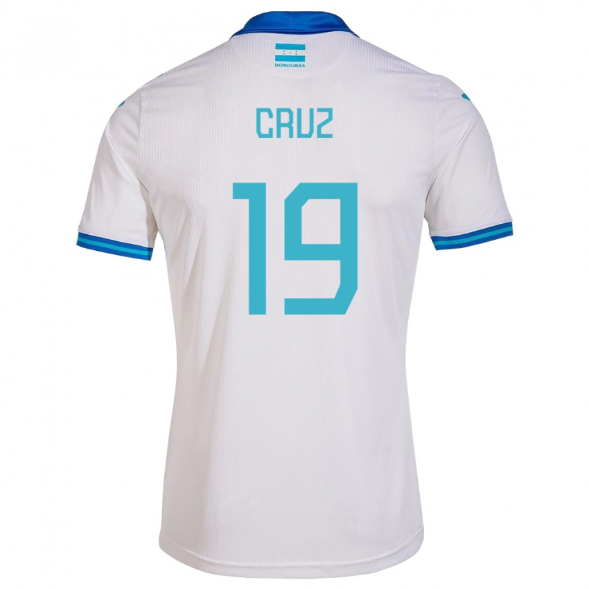 Hombre Camiseta Honduras Russel Cruz #19 Blanco 1ª Equipación 24-26 La Camisa Argentina