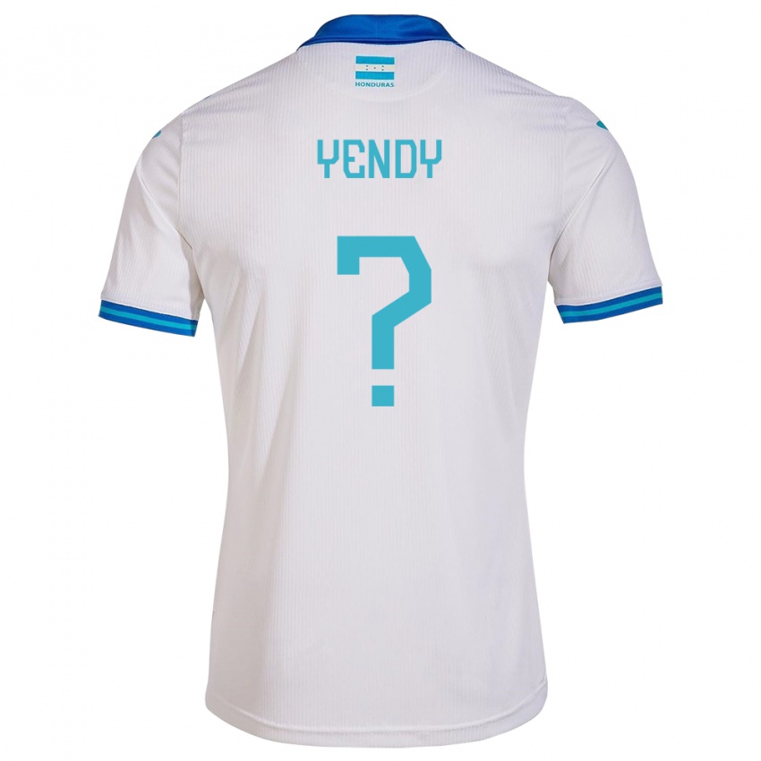 Hombre Camiseta Honduras Yendy Martínez #0 Blanco 1ª Equipación 24-26 La Camisa Argentina