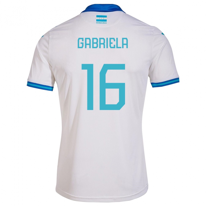 Hombre Camiseta Honduras Gabriela García #16 Blanco 1ª Equipación 24-26 La Camisa Argentina