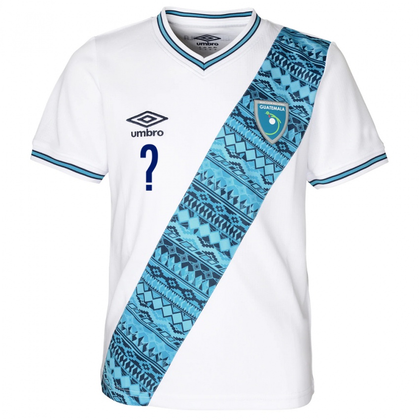 Hombre Camiseta Guatemala Samuel Camacho #0 Blanco 1ª Equipación 24-26 La Camisa Argentina