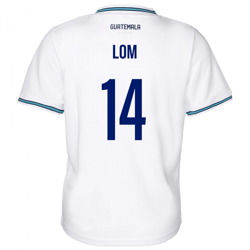 Hombre Camiseta Guatemala Darwin Lom #14 Blanco 1ª Equipación 24-26 La Camisa Argentina