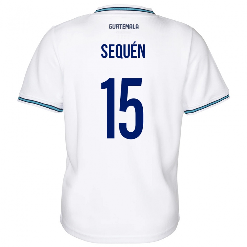 Hombre Camiseta Guatemala Marlon Sequén #15 Blanco 1ª Equipación 24-26 La Camisa Argentina