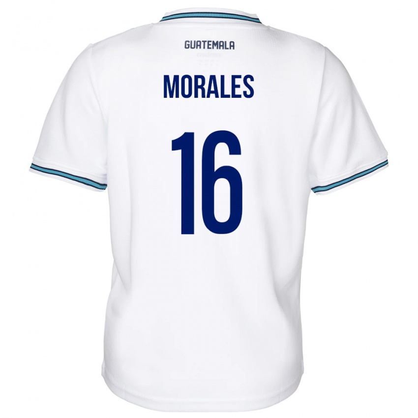 Hombre Camiseta Guatemala José Morales #16 Blanco 1ª Equipación 24-26 La Camisa Argentina