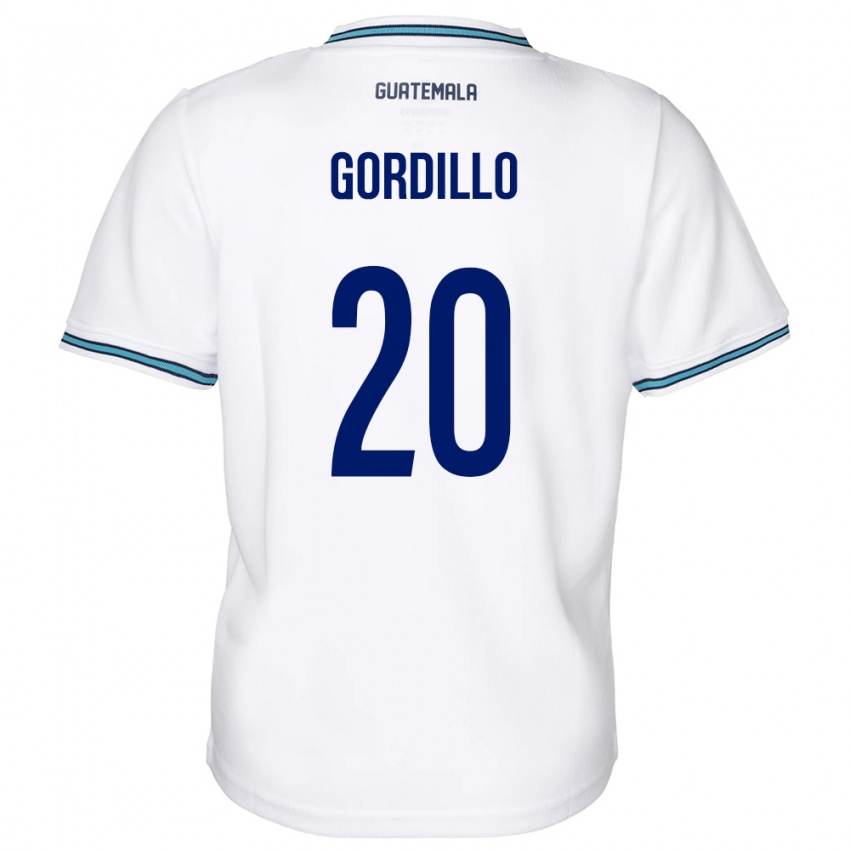 Hombre Camiseta Guatemala Gerardo Gordillo #20 Blanco 1ª Equipación 24-26 La Camisa Argentina