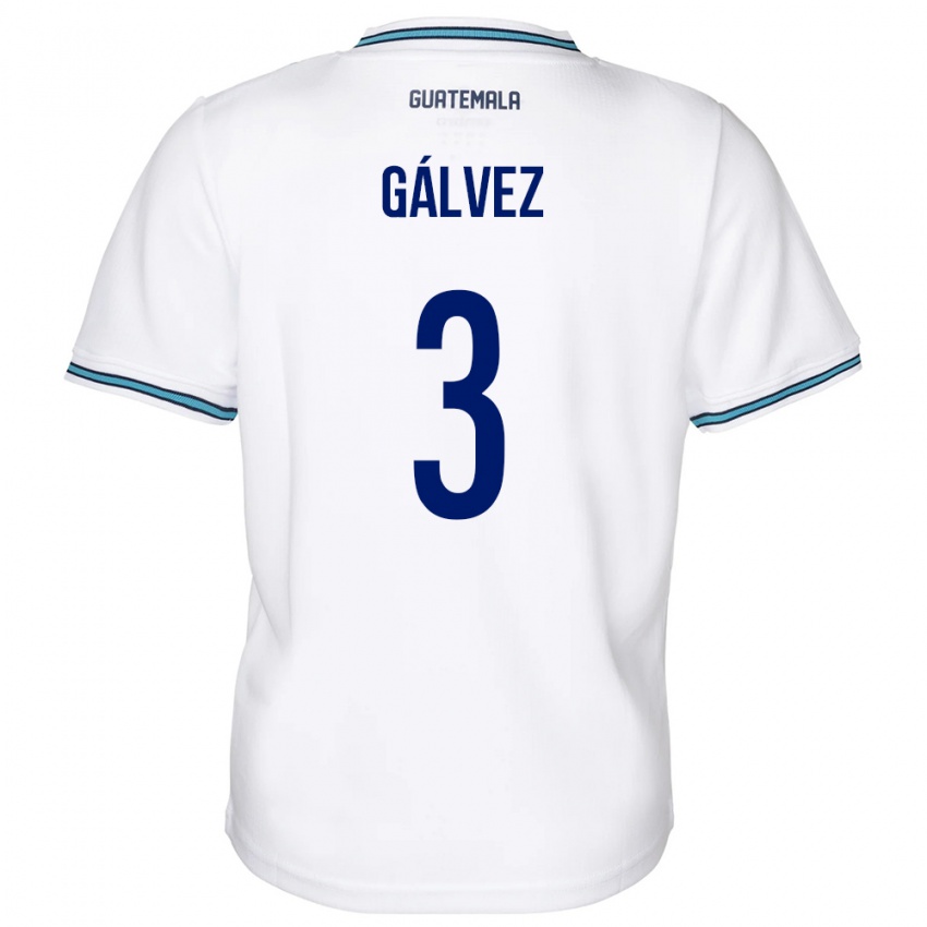 Hombre Camiseta Guatemala Fredy Gálvez #3 Blanco 1ª Equipación 24-26 La Camisa Argentina