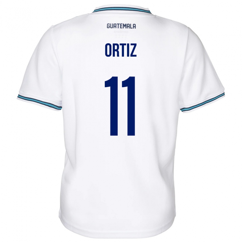 Hombre Camiseta Guatemala Andersson Ortiz #11 Blanco 1ª Equipación 24-26 La Camisa Argentina