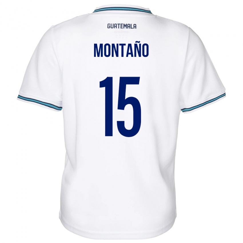 Hombre Camiseta Guatemala Figo Montaño #15 Blanco 1ª Equipación 24-26 La Camisa Argentina