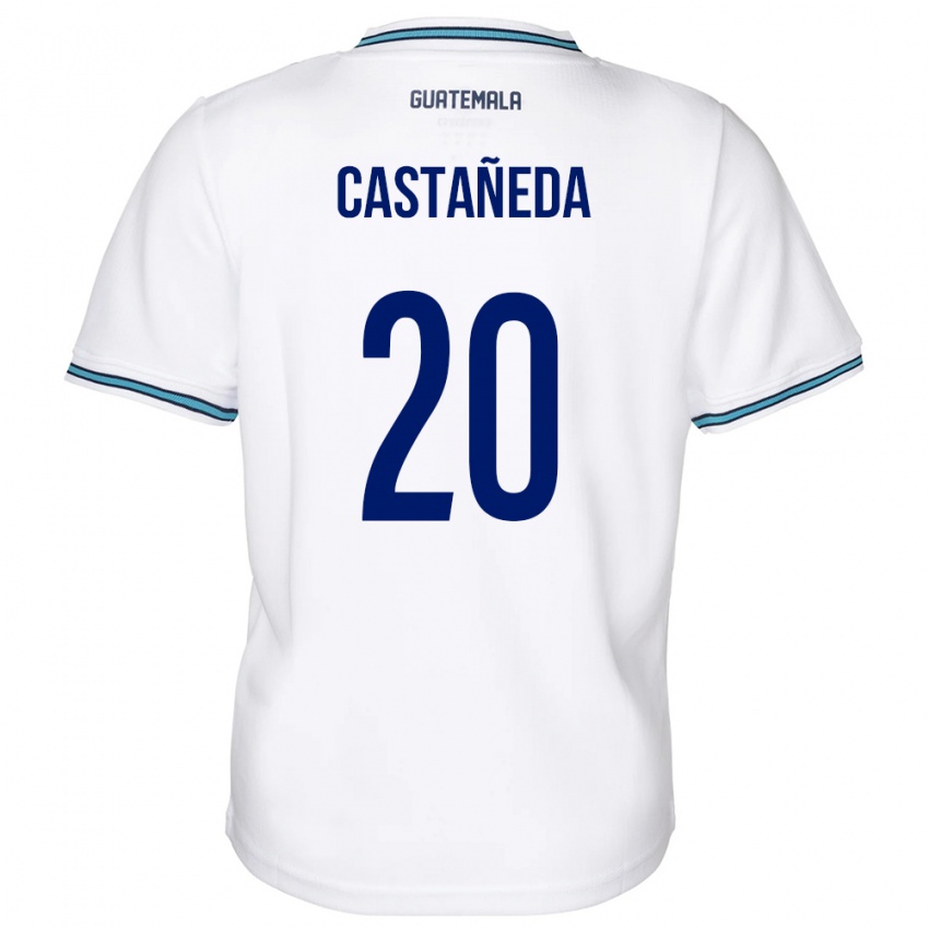 Hombre Camiseta Guatemala Brayam Castañeda #20 Blanco 1ª Equipación 24-26 La Camisa Argentina