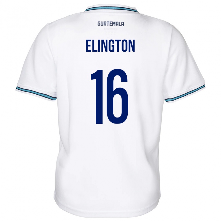 Hombre Camiseta Guatemala Elvi Elington #16 Blanco 1ª Equipación 24-26 La Camisa Argentina