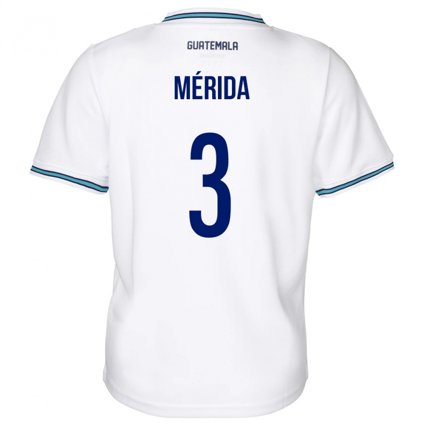 Hombre Camiseta Guatemala Daniel Mérida #3 Blanco 1ª Equipación 24-26 La Camisa Argentina