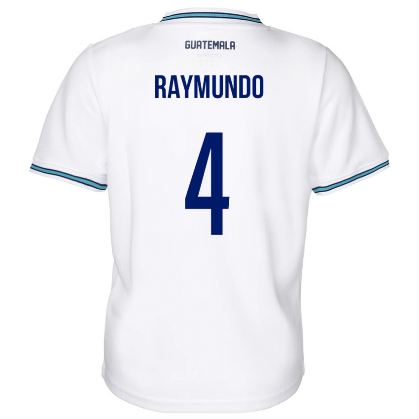 Hombre Camiseta Guatemala Cristopher Raymundo #4 Blanco 1ª Equipación 24-26 La Camisa Argentina