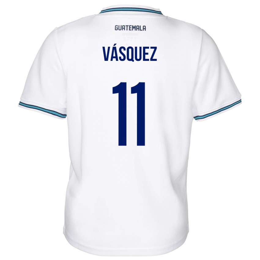 Hombre Camiseta Guatemala Gabino Vásquez #11 Blanco 1ª Equipación 24-26 La Camisa Argentina