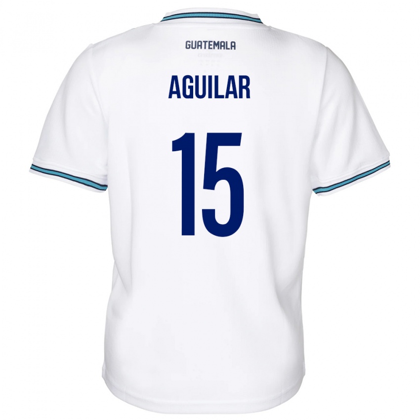 Hombre Camiseta Guatemala Carlos Aguilar #15 Blanco 1ª Equipación 24-26 La Camisa Argentina