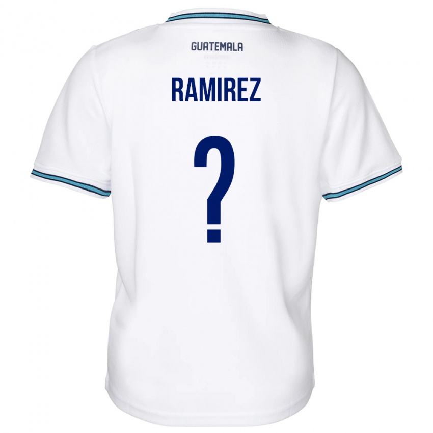 Hombre Camiseta Guatemala Nelson Ramirez #0 Blanco 1ª Equipación 24-26 La Camisa Argentina