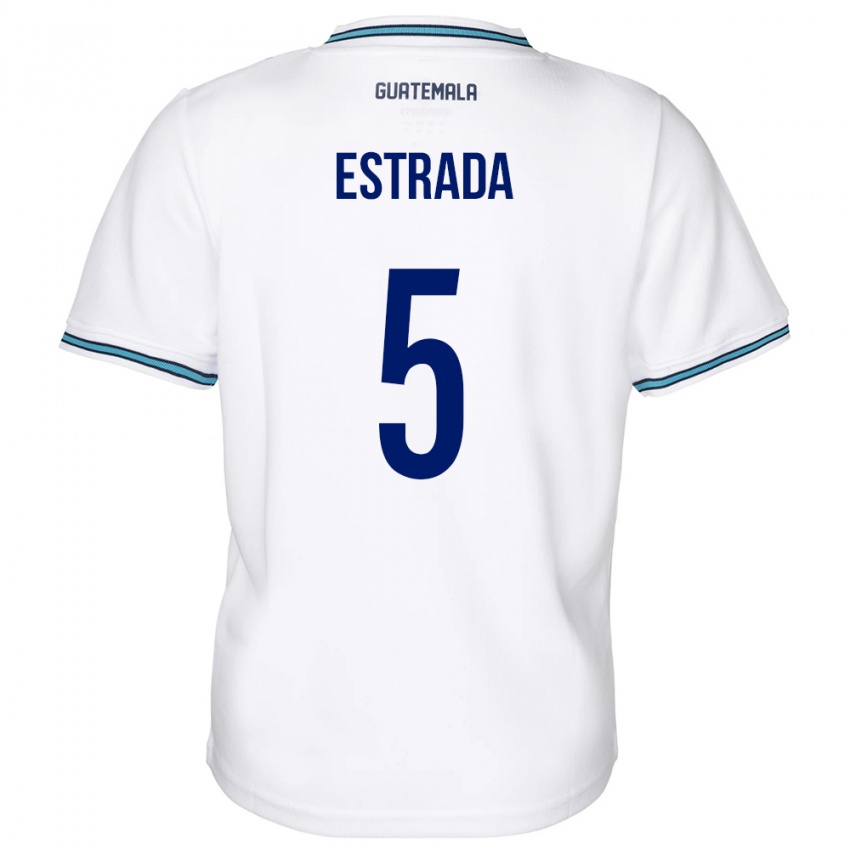 Hombre Camiseta Guatemala Elizabeth Estrada #5 Blanco 1ª Equipación 24-26 La Camisa Argentina