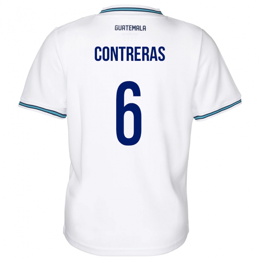 Hombre Camiseta Guatemala María Contreras #6 Blanco 1ª Equipación 24-26 La Camisa Argentina