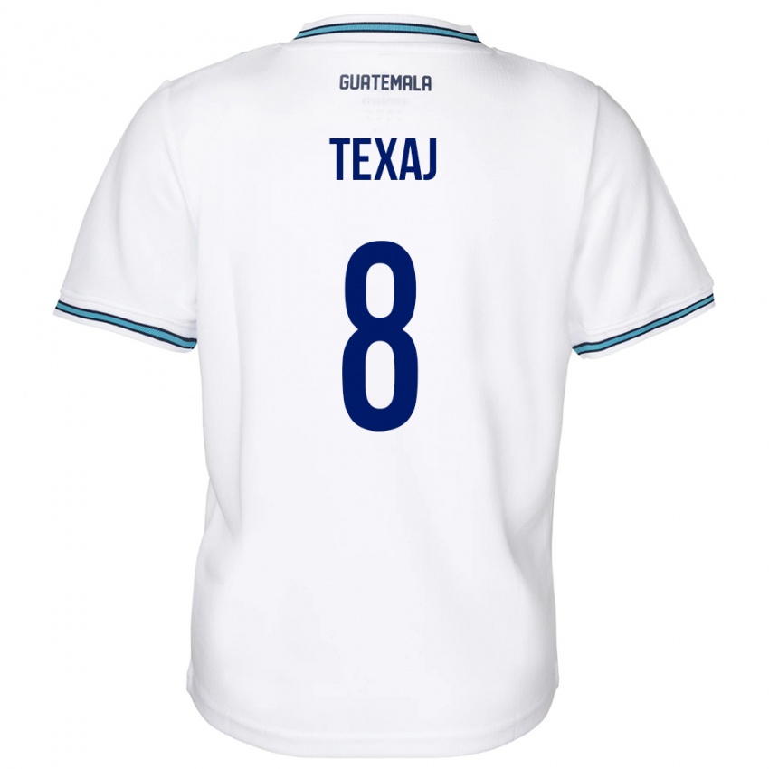 Hombre Camiseta Guatemala Elisa Texaj #8 Blanco 1ª Equipación 24-26 La Camisa Argentina