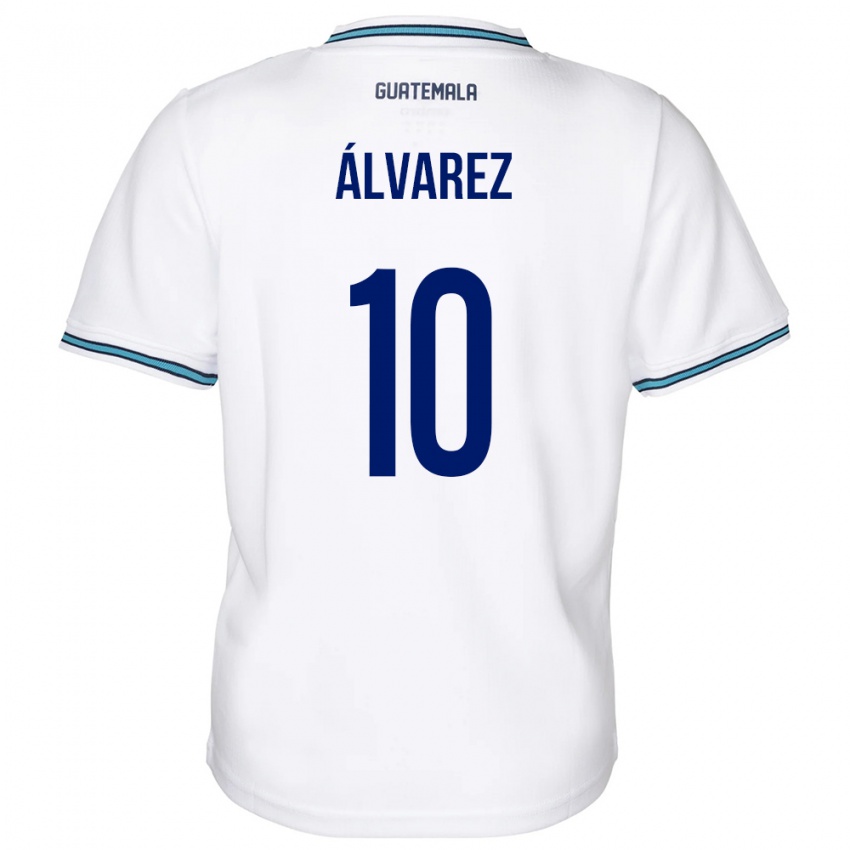 Hombre Camiseta Guatemala Andrea Álvarez #10 Blanco 1ª Equipación 24-26 La Camisa Argentina