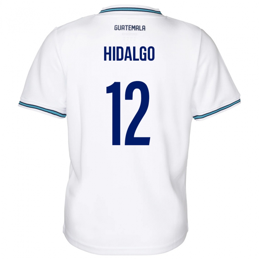 Hombre Camiseta Guatemala Angie Hidalgo #12 Blanco 1ª Equipación 24-26 La Camisa Argentina