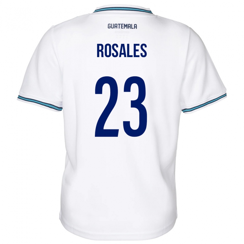 Hombre Camiseta Guatemala Yareni Rosales #23 Blanco 1ª Equipación 24-26 La Camisa Argentina