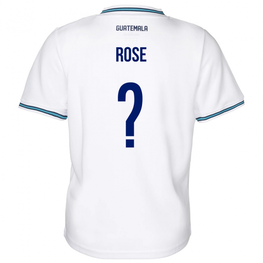 Hombre Camiseta Guatemala Michelle Rose #0 Blanco 1ª Equipación 24-26 La Camisa Argentina