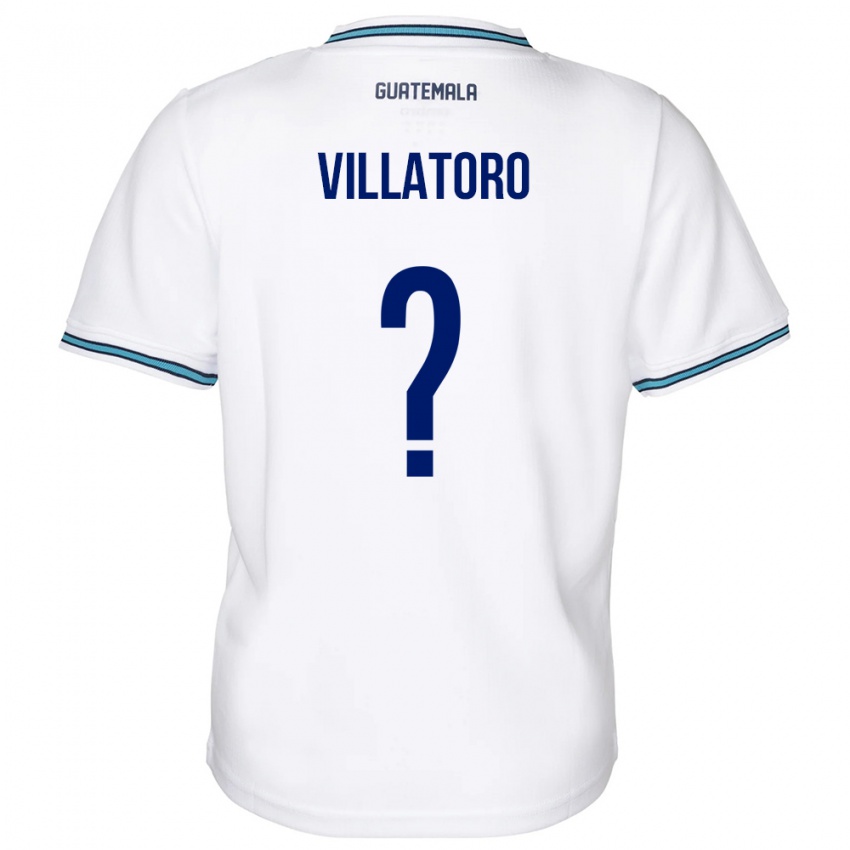 Hombre Camiseta Guatemala Grace Villatoro #0 Blanco 1ª Equipación 24-26 La Camisa Argentina