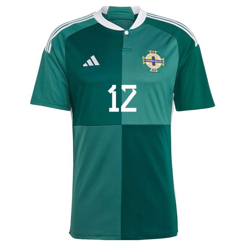 Hombre Camiseta Irlanda Del Norte Conor Hazard #12 Verde 1ª Equipación 24-26 La Camisa Argentina