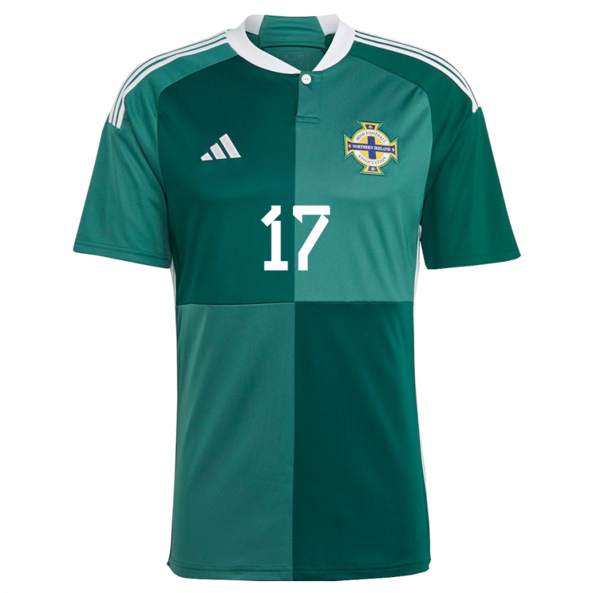 Hombre Camiseta Irlanda Del Norte Caragh Hamilton #17 Verde 1ª Equipación 24-26 La Camisa Argentina