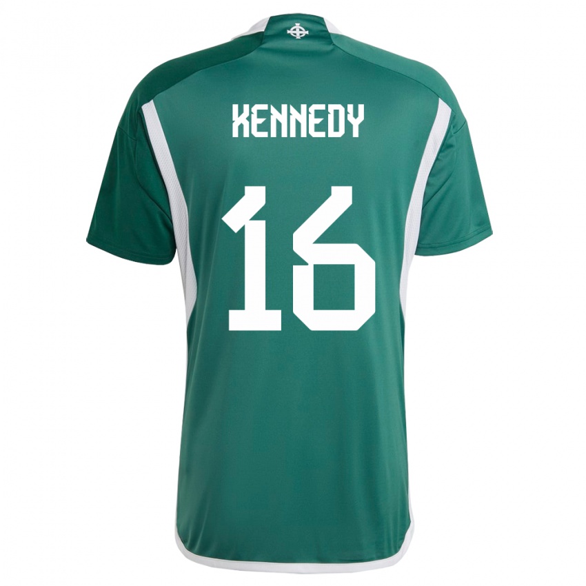 Hombre Camiseta Irlanda Del Norte Matty Kennedy #16 Verde 1ª Equipación 24-26 La Camisa Argentina