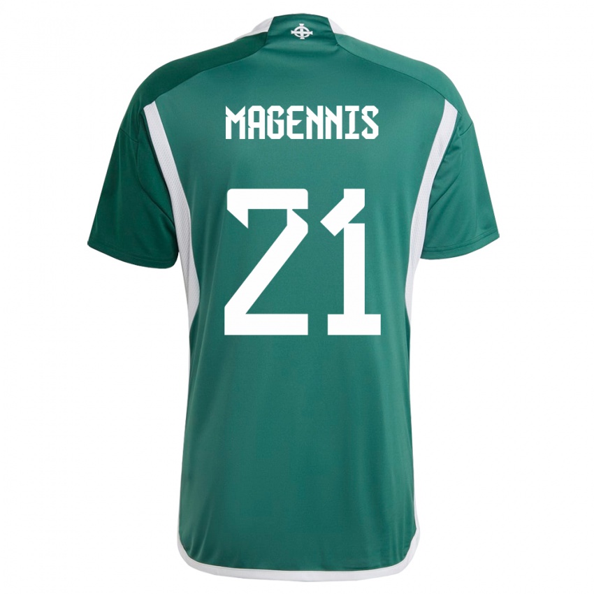 Hombre Camiseta Irlanda Del Norte Josh Magennis #21 Verde 1ª Equipación 24-26 La Camisa Argentina