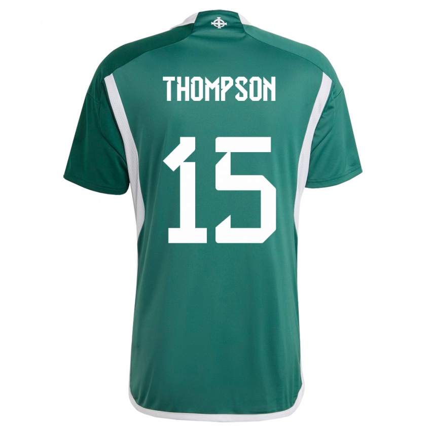 Hombre Camiseta Irlanda Del Norte Jordan Thompson #15 Verde 1ª Equipación 24-26 La Camisa Argentina