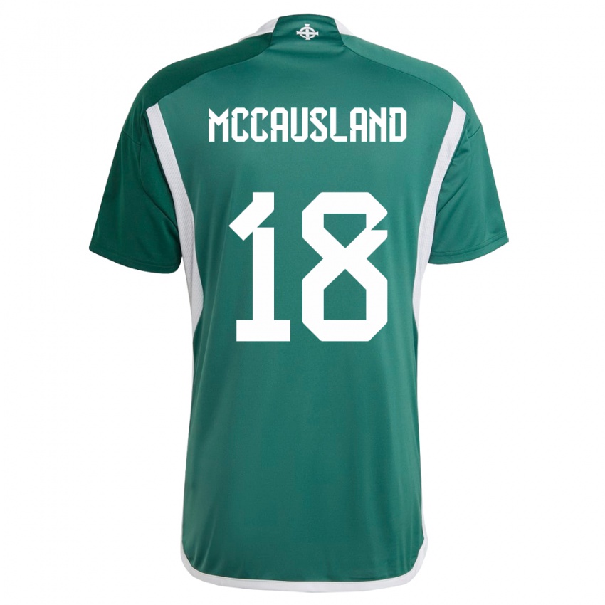 Hombre Camiseta Irlanda Del Norte Ross Mccausland #18 Verde 1ª Equipación 24-26 La Camisa Argentina