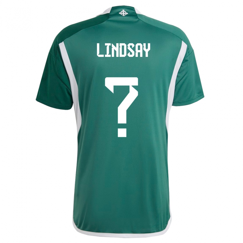 Hombre Camiseta Irlanda Del Norte Charlie Lindsay #0 Verde 1ª Equipación 24-26 La Camisa Argentina