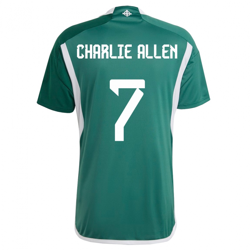 Hombre Camiseta Irlanda Del Norte Charlie Allen #7 Verde 1ª Equipación 24-26 La Camisa Argentina