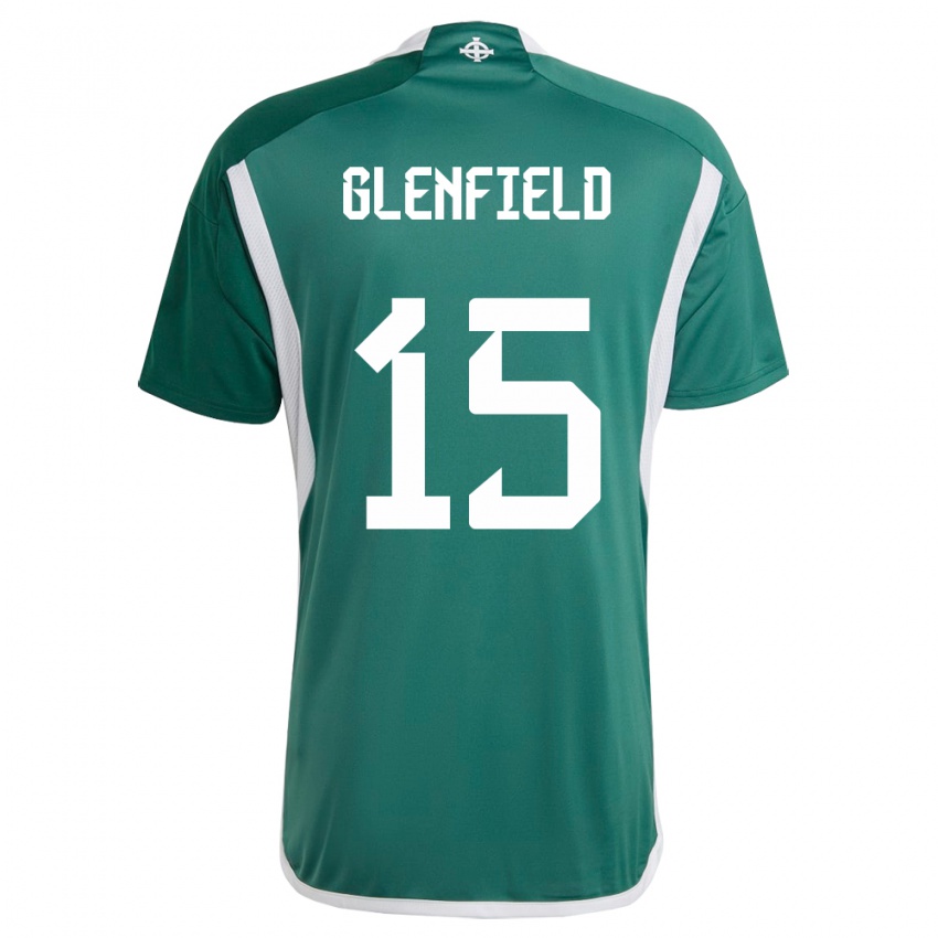 Hombre Camiseta Irlanda Del Norte Sam Glenfield #15 Verde 1ª Equipación 24-26 La Camisa Argentina