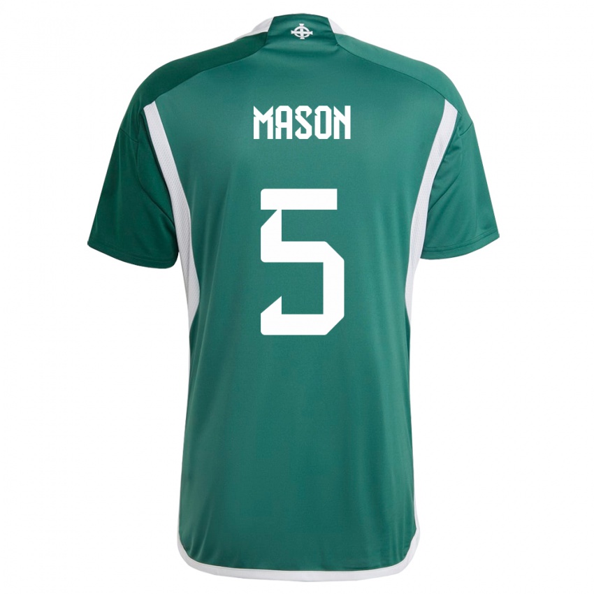 Hombre Camiseta Irlanda Del Norte Ellie Mason #5 Verde 1ª Equipación 24-26 La Camisa Argentina